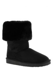 ISLAND BOOT Botki zimowe "Canfield" w kolorze czarnym rozmiar: 38. Czarne botki damskie Island Boot, na zimę, z materiału, bez obcasa, bez zapięcia. Za 153.71 zł.