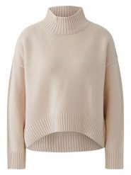 Oui Sweter w kolorze kremowym rozmiar: 42. Brązowe golfy damskie Oui, bez kołnierzyka. Za 375.08 zł.