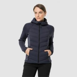 Kurtka damska Jack Wolfskin tasman. Niebieskie kurtki damskie Jack Wolfskin, m, bez wzorów, z materiału, bez kaptura. Za 497.20 zł.