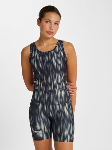 Damski tank top Hummel Aop Intensity. Zielone topy sportowe damskie HUMMEL, xl, bez wzorów, z materiału, bez ramiączek. Za 164.35 zł.