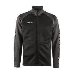 Bluza dresowa z pełnym zamkiem błyskawicznym Craft Squad 2.0. Czarne bluzy bez kaptura męskie Craft, xl, z dresówki. Za 244.80 zł.