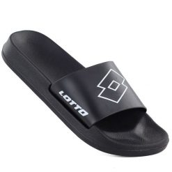 Klapki męskie basenowe lekkie czarne Lotto LATHI. Czarne klapki i japonki męskie Lotto, z gumy. Za 59.00 zł.