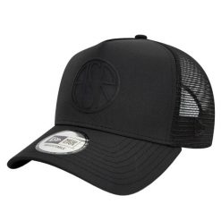 Czapka z daszkiem dla dorosłych E-Frame AS Roma Trucker Cap. Czarne czapki męskie New Era, na lato, bez wzorów, z materiału, sportowe. Za 169.99 zł.