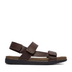 Sandały Lasocki. Brązowe sandały męskie Lasocki, bez zapięcia. Za 149.99 zł.