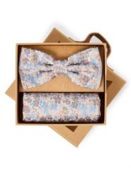 Finshley & Harding London Męska jedwabna muszka i poszetka Mężczyźni Jedwab (100%) beżowy wzorzysty, ONE SIZE. Brązowe krawaty i muchy męskie Finshley & Harding London, bez wzorów, z jedwabiu, eleganckie. Za 199.95 zł.