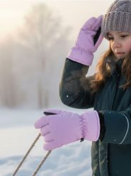 Rękawiczki narciarskie - fioletowy. Fioletowe rękawiczki dziecięce Sinsay, bez ramiączek. Za 15.99 zł.