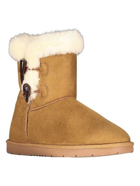 Geographical Norway Kozaki zimowe "Olady" w kolorze jasnobrązowym rozmiar: 37. Brązowe kozaki damskie Geographical Norway, z futra, bez obcasa. Za 130.99 zł.