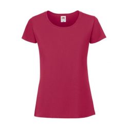 Koszulka Damska Iconic 190. Czerwone bluzki damskie Fruit of the Loom, l, bez wzorów, sportowe, bez kołnierzyka, bez ramiączek. Za 38.99 zł.