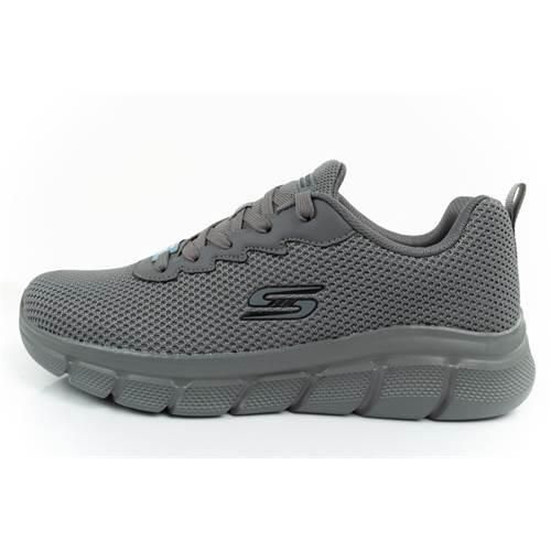 Buty do chodzenia męskie Skechers 118106DKGY. Szare buty sportowe na co dzień męskie Skechers, z materiału, bez zapięcia, trekkingowe. Za 284.00 zł.