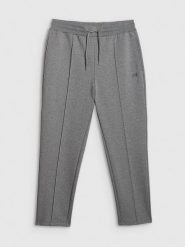 4F Spodnie dresowe męskie - szare XL. Szare spodnie dresowe męskie 4f, bez wzorów, z bawełny. Za 199.99 zł.