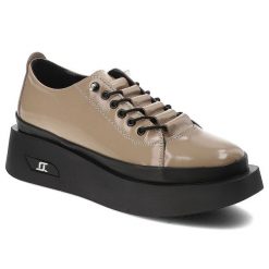 Beżowe Półbuty Artiker Eleganckie Obuwie Damskie. Brązowe półbuty damskie Artiker, bez wzorów, ze skóry, eleganckie, bez obcasa. Za 269.00 zł.