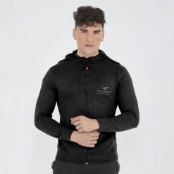 Lekka sportowa kurtka z kapturem RAYA oversize. Czarne kurtki treningowe męskie Legea, xl, bez wzorów, z bawełny. Za 116.00 zł.