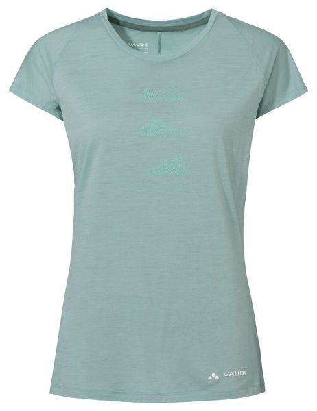 Koszulka damska Tekoa Wool T-Shirt. Zielone t-shirty damskie Vaude, bez wzorów, z wełny, bez kołnierzyka. Za 339.00 zł.