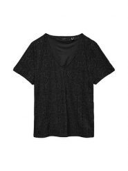 Vero Moda Bluzka w kolorze czarnym rozmiar: XL. Czarne bluzki damskie Vero Moda, xl, bez wzorów, bez kołnierzyka, bez ramiączek. Za 52.42 zł.