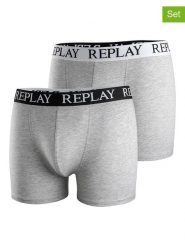 Replay Underwear Bokserki (2 pary) w kolorze szarym rozmiar: S. Szare bokserki męskie Replay Underwear, bez wzorów. Za 43.99 zł.