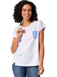 WITT WEIDEN Koszulka w kolorze białym rozmiar: 46. Białe t-shirty damskie WITT WEIDEN, bez wzorów, z bawełny, bez kołnierzyka. Za 34.45 zł.