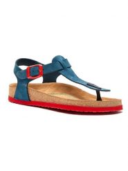 Comfortfusse Skórzane sandały w kolorze niebiesko-czerwonym rozmiar: 37. Czerwone sandały damskie Comfortfusse, bez wzorów, z nubiku, bez obcasa. Za 239.99 zł.