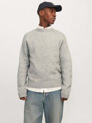 Jack & Jones Sweter w kolorze szarym rozmiar: XL. Szare swetry męskie Jack & Jones, xl, bez wzorów, z wełny, bez kołnierzyka. Za 96.60 zł.