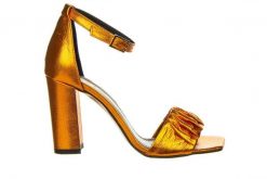 Sandały Bayla-159 4623 061-P Pomarańcz Lico 159126, Skóra naturalna - 40. Brązowe sandały damskie Bayla, bez wzorów, z materiału, bez obcasa, na słupku. W wyprzedaży za 224.10 zł.