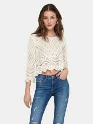 JDY Sweter New Sun 15212788 Biały Regular Fit. Białe swetry klasyczne damskie JDY, l, z syntetyku, bez kołnierzyka. Za 79.99 zł.