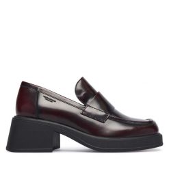 Półbuty Vagabond Shoemakers. Czerwone półbuty damskie Vagabond Shoemakers, bez wzorów, bez obcasa, na obcasie. Za 609.99 zł.