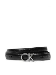Calvin Klein Pasek Damski K60K612390 Czarny. Czarne paski damskie CALVIN KLEIN, bez wzorów, ze skóry. Za 219.99 zł.