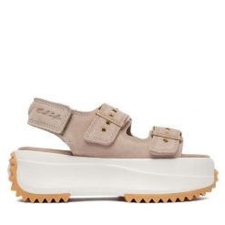 Sandały Converse. Brązowe sandały damskie Converse, bez wzorów, bez obcasa, na płaskiej podeszwie. Za 419.99 zł.