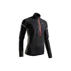 Bluza do biegania KIPRUN WARM damska. Czarne bluzy bez kaptura damskie KALENJI, bez wzorów, z elastanu, bez kaptura. Za 129.99 zł.