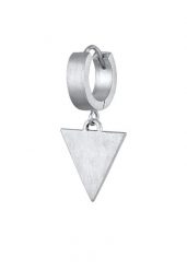 KUZZOI Męskie kreole trójkąt Matt Single Piece ze srebra próby 925 Sterling Silver Biżuteria męska 1 ct. Szara biżuteria dla mężczyzn KUZZOI, srebrne. Za 241.39 zł.