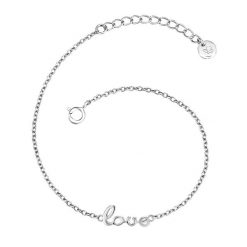 Glanzstücke München Srebrna bransoleta Love srebro wysokiej próby srebrny Bransoletki 1 ct Damski. Szare bransoletki damskie Glanzstücke München, srebrne. Za 203.99 zł.