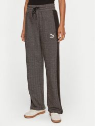 Puma Spodnie dresowe T7 High Waist Track 626798 01 Szary Regular Fit. Szare spodnie dresowe damskie Puma, xl, bez wzorów, z bawełny. Za 199.99 zł.