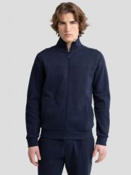 Bluza męska rozpinana ze stójką granatowa Wlador 403. Niebieskie bluzy bez kaptura męskie Big Star, l, z dzianiny. W wyprzedaży za 199.99 zł.