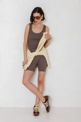 TOP PAM KAKAO S - Flawless. Topy damskie Flawless, s, bez wzorów, z bawełny, bez kołnierzyka. Za 143.65 zł.