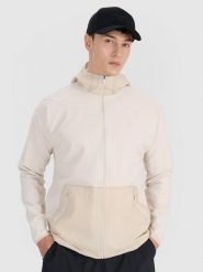 4F Bluza treningowa rozpinana z kapturem męska 4F x Robert Lewandowski - biała XL. Białe bluzy sportowe męskie 4f, bez wzorów, z dzianiny, klasyczne, bez kołnierzyka, bez ramiączek. Za 269.99 zł.