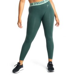 Legginsy treningowe damskie Gymshark Fit. Zielone legginsy sportowe damskie Gymshark, xs, bez wzorów. Za 95.99 zł.