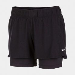 Spodenki z getrami damskie Joma Zero. Czarne szorty damskie Joma, bez wzorów, z tkaniny. Za 159.99 zł.