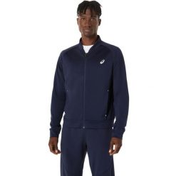 Kurtka z dresu Asics Warm-Up. Niebieskie kurtki męskie Asics, xl, bez wzorów, z dresówki, bez kaptura. Za 268.15 zł.
