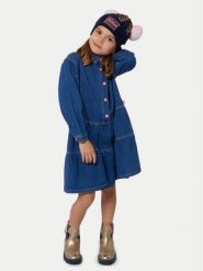 Billieblush Sukienka jeansowa U20496 Granatowy Regular Fit. Niebieskie sukienki dziewczęce Billieblush, bez wzorów, z bawełny, bez ramiączek. Za 199.99 zł.