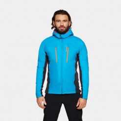 Kurtka męska hybrydowa Alpinus Cayambe niebieska Pro. Niebieskie kurtki męskie Alpinus, m, bez wzorów, sportowe, bez kaptura. Za 459.00 zł.