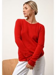 Just Cashmere Kaszmirowy sweter "Vivian" w kolorze czerwonym rozmiar: XXL. Czerwone swetry klasyczne damskie Just Cashmere, xxl, z kaszmiru, bez kołnierzyka. Za 210.81 zł.