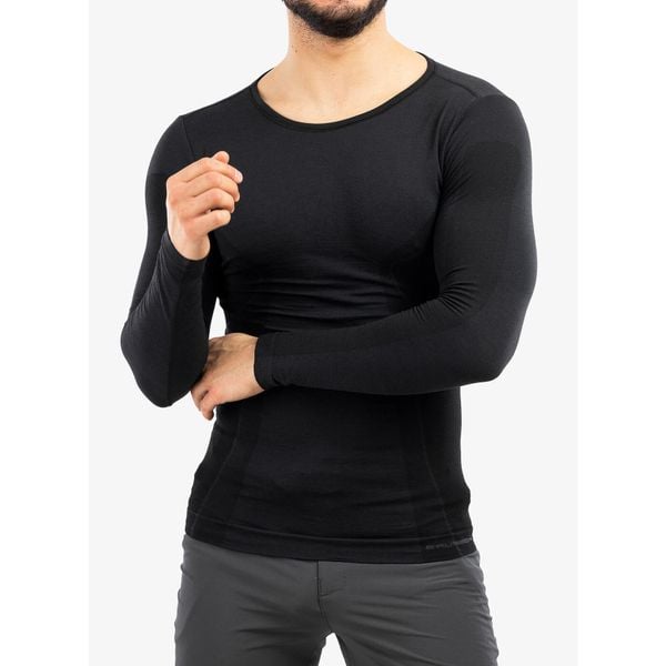 Bluza termoaktywna męska Brubeck Comfort Wool LS. Czarne bluzy bez kaptura męskie Brubeck, m. Za 159.49 zł.