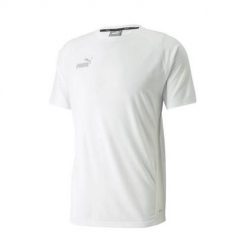 Puma męski t -shirt biały 2xl - komfort i styl. Białe t-shirty męskie Puma, m, bez wzorów, z poliesteru, bez kołnierzyka. Za 69.90 zł.