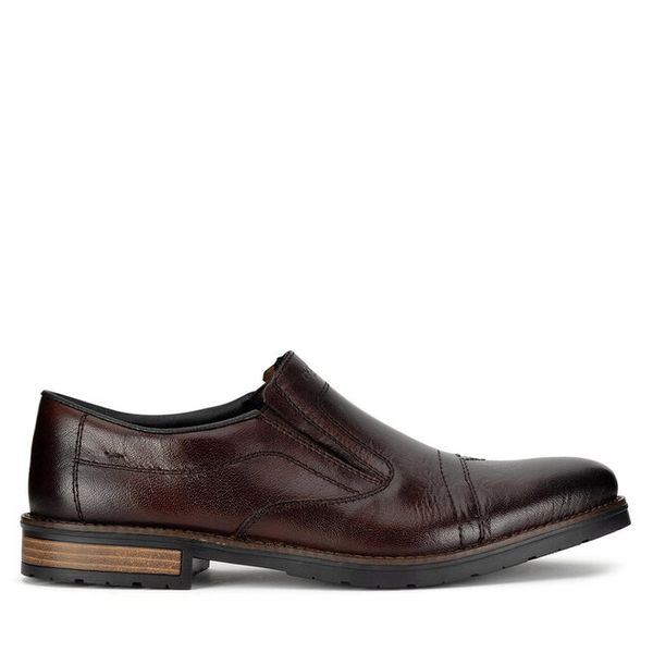 Półbuty Rieker. Brązowe buty wizytowe męskie Rieker, bez zapięcia. Za 419.99 zł.