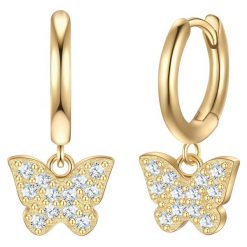 Glanzstücke München Kolczyki Kola Motyl z Srebra Sterling w zlocie zóltym z Cyrkonia 1 ct Damski. Żółte kolczyki damskie Glanzstücke München, z cyrkonią, pozłacane. Za 220.99 zł.