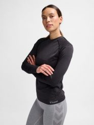 Damska koszulka z długim rękawem Hummel hmlci. Czarne t-shirty damskie HUMMEL, l, bez wzorów, z materiału, bez kołnierzyka. Za 215.00 zł.
