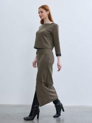 BGN Spódnica w kolorze jasnobrązowym rozmiar: 40. Brązowe spódniczki damskie BGN, bez wzorów, maxi, proste. Za 108.99 zł.