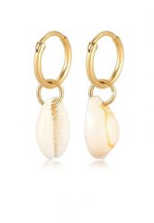 Elli Damskie kreole morze urlop Trend z muszlami Kauri z pozłacanego srebra próby 925 Sterling Silver Kolczyki koła 1 ct. Szare kolczyki damskie Elli, pozłacane. Za 293.99 zł.
