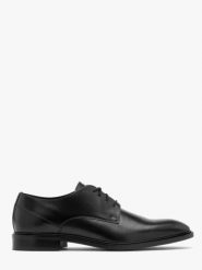 Czarne wizytowe półbuty męskie. Czarne buty wizytowe męskie Ryłko, ze skóry, bez zapięcia. Za 429.99 zł.