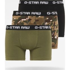 G-Star Raw - Bokserki (3-pack). Zielone bokserki męskie G-Star Raw, bez wzorów, z bawełny. W wyprzedaży za 149.90 zł.