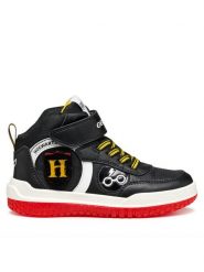 Geox Sneakersy J Buzzerlight J56MCD 054FU C0048 S Czarny. Czarne buty sportowe chłopięce Geox, ze skóry, bez zapięcia. Za 219.99 zł.